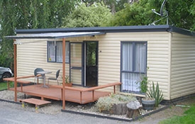 self-contained 1-bedroom cabin